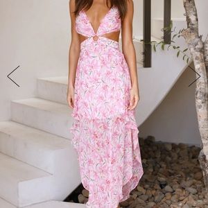Pink maxi dress